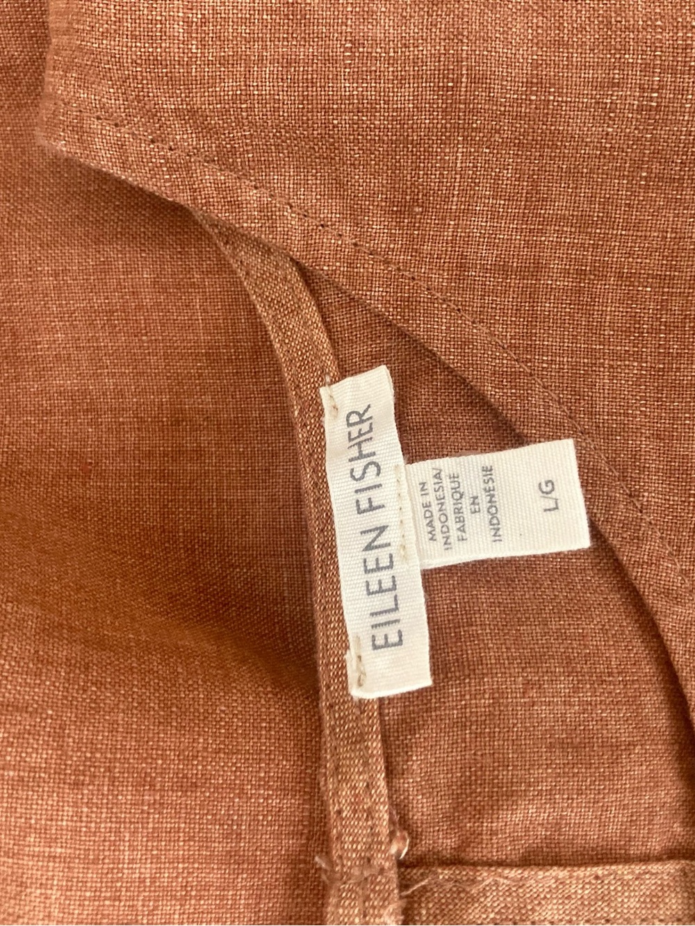 Washed Organic Linen Delave Shell L - Picture 10 of 10